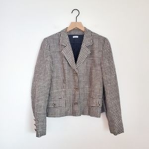 Brioni Wool Houndstooth Jacket Silk Lined